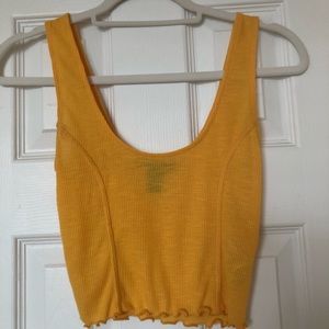 Yellow crop top